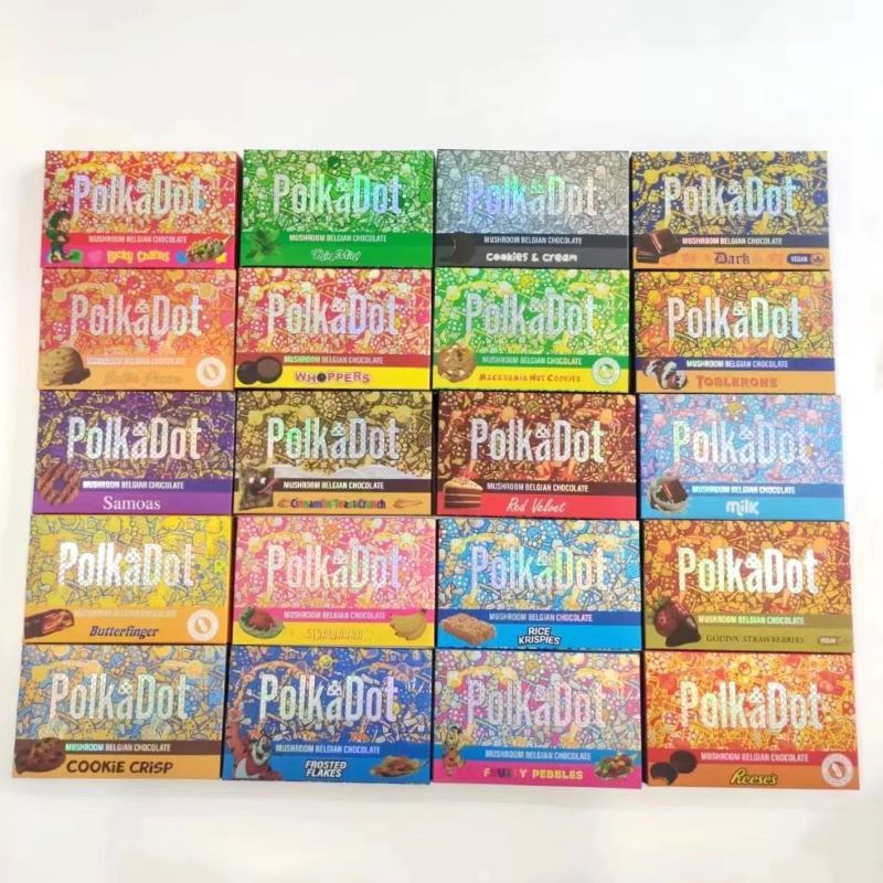 PolkaDot Chocolate Bar Packaging Boxes | 20 Flavors